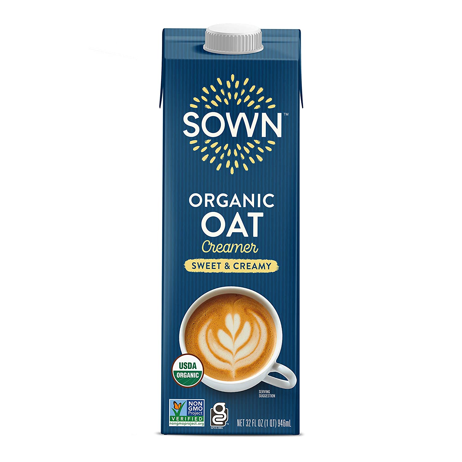 SOWN Organic Oat Creamer Unsweetened – Barista Oat Milk Non Dairy Coffee Creamer – Plant Based, Dairy-Free, Vegan, 0g Added Sugar, Gluten-Free, Non-GMO, Shelf Stable – 32oz (Pack of 6) - Image 29