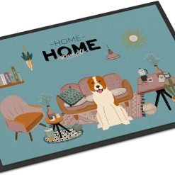 Caroline’s Treasures CK7894MAT Central Asian Shepherd Dog Sweet Home Doormat 18×27 Front Door Mat Indoor Outdoor Rugs for Entryway, Non Slip Washable Low Pile, 18H X 27W