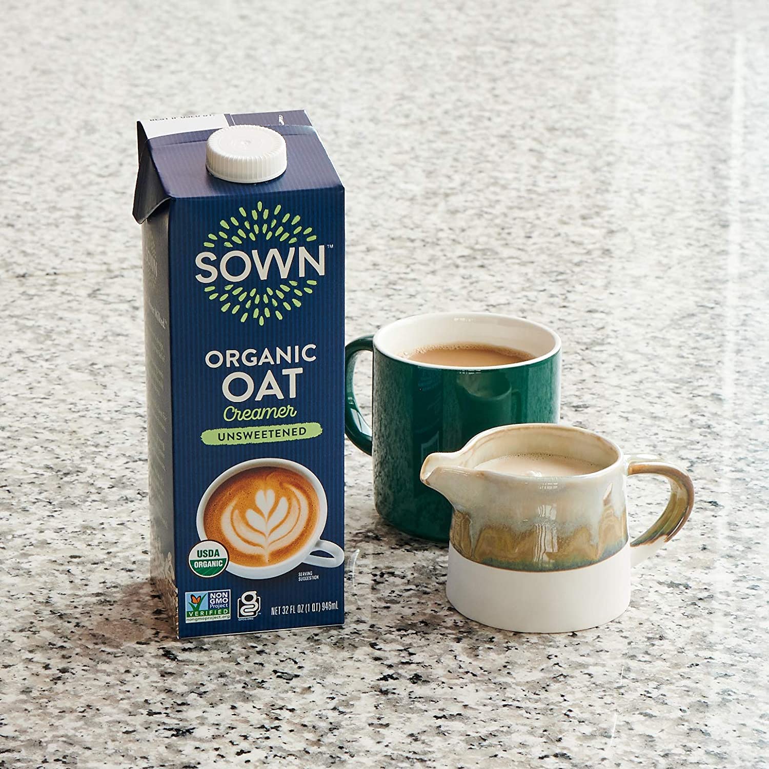 SOWN Organic Oat Creamer Unsweetened – Barista Oat Milk Non Dairy Coffee Creamer – Plant Based, Dairy-Free, Vegan, 0g Added Sugar, Gluten-Free, Non-GMO, Shelf Stable – 32oz (Pack of 6) - Image 5