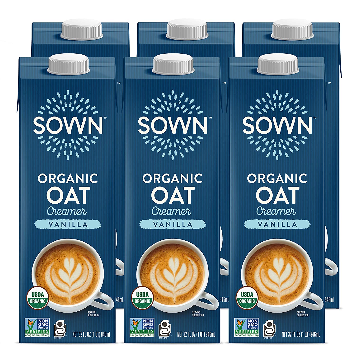 SOWN Organic Oat Creamer Unsweetened – Barista Oat Milk Non Dairy Coffee Creamer – Plant Based, Dairy-Free, Vegan, 0g Added Sugar, Gluten-Free, Non-GMO, Shelf Stable – 32oz (Pack of 6) - Image 13