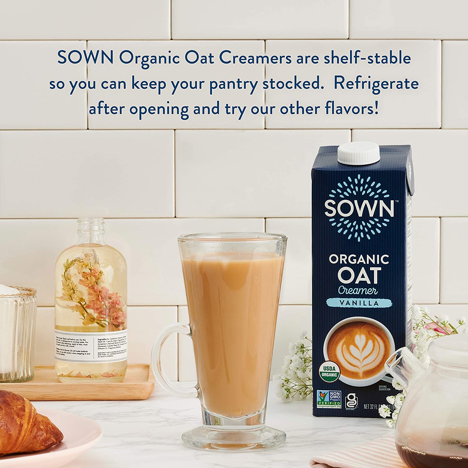 SOWN Organic Oat Creamer Unsweetened – Barista Oat Milk Non Dairy Coffee Creamer – Plant Based, Dairy-Free, Vegan, 0g Added Sugar, Gluten-Free, Non-GMO, Shelf Stable – 32oz (Pack of 6) - Image 18