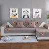 Solid Color Soft Cotton Woven Sectional Couch Cover Non Slip Simple Style Sofa Cover Decorative Home Sofa Loveseat with Small Elephant Pattern-Brown-a 45x45cm
