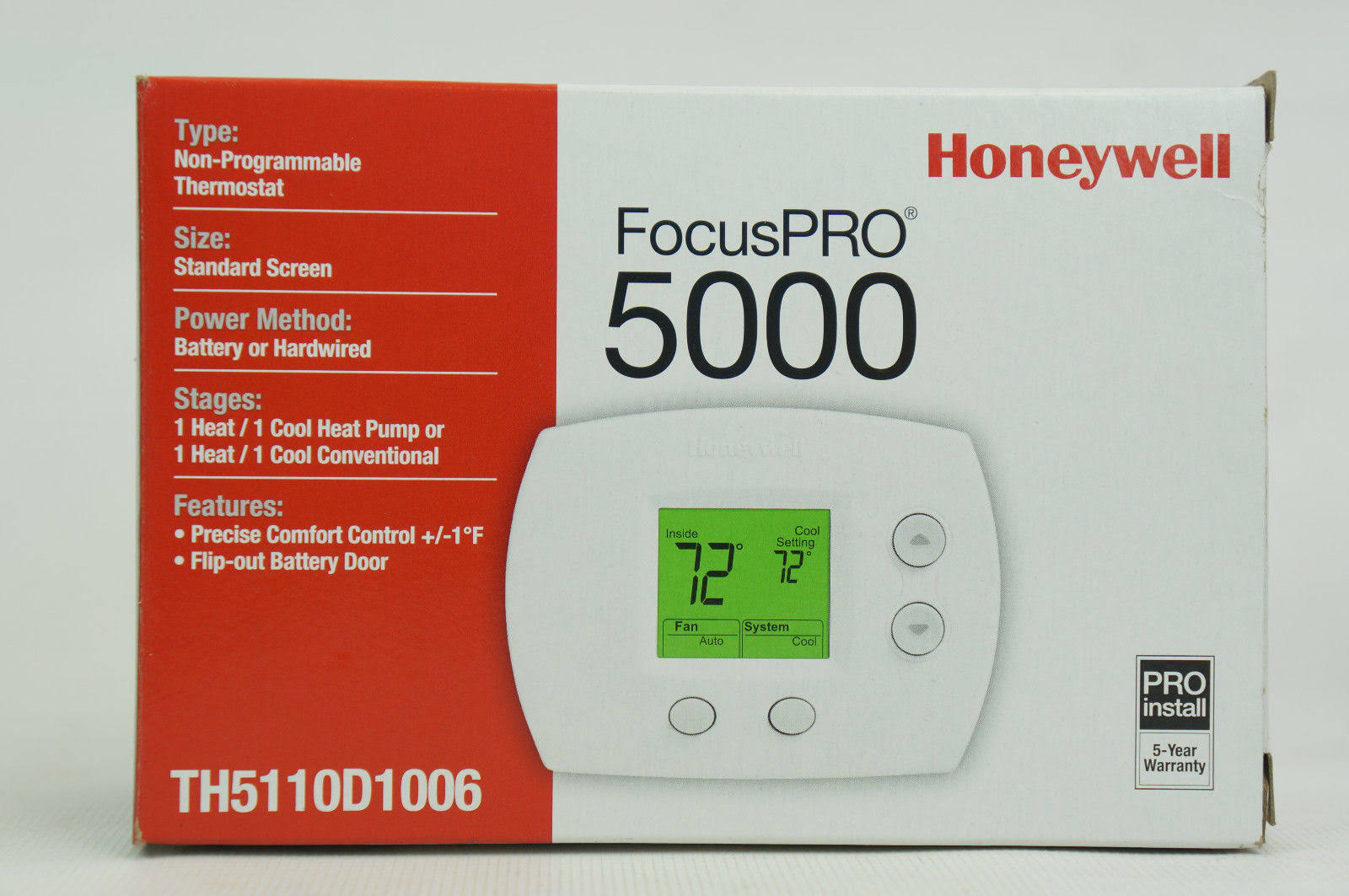 Honeywell TH5110D1006 Non-Programmable Thermostat - Image 6