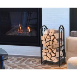Alternative view of Juvale Firewood Rack with 4 Fireplace Tools – Fireplace Log Holder for Indoor An