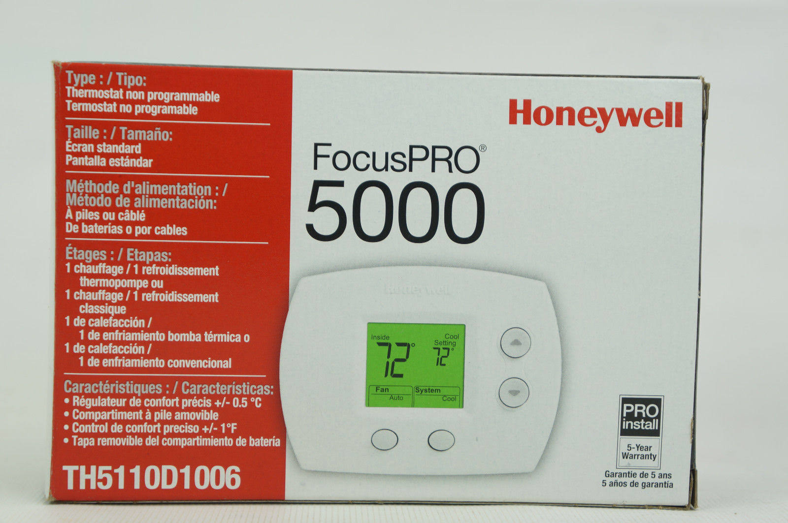 Honeywell TH5110D1006 Non-Programmable Thermostat - Image 7